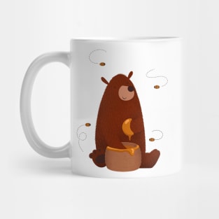 Cute bear eating honey Mug